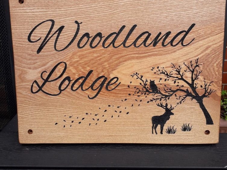 Bespoke Personalised House Sign Oak